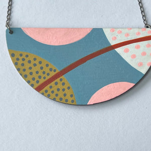 SUPER SECONDS - REVERSIBLE Hand painted pendant necklace