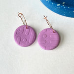 Load image into Gallery viewer, SALE- Embossed Lilac Earrings
