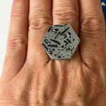 Load image into Gallery viewer, SALE- Grey Hexagon Ring
