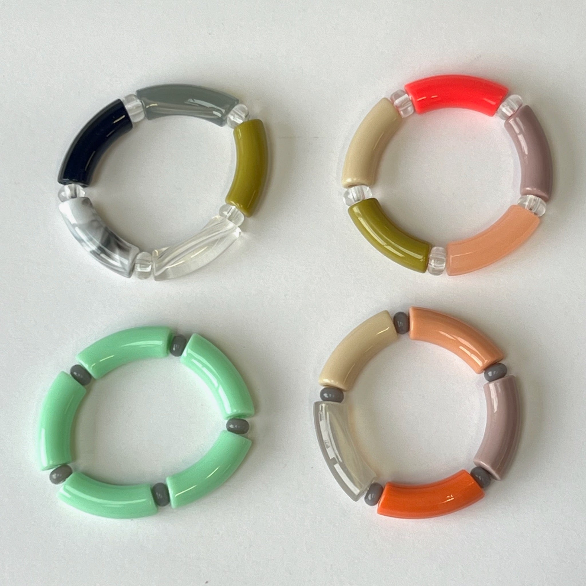 SALE - COLOUR BLOC Stretchy Bracelet