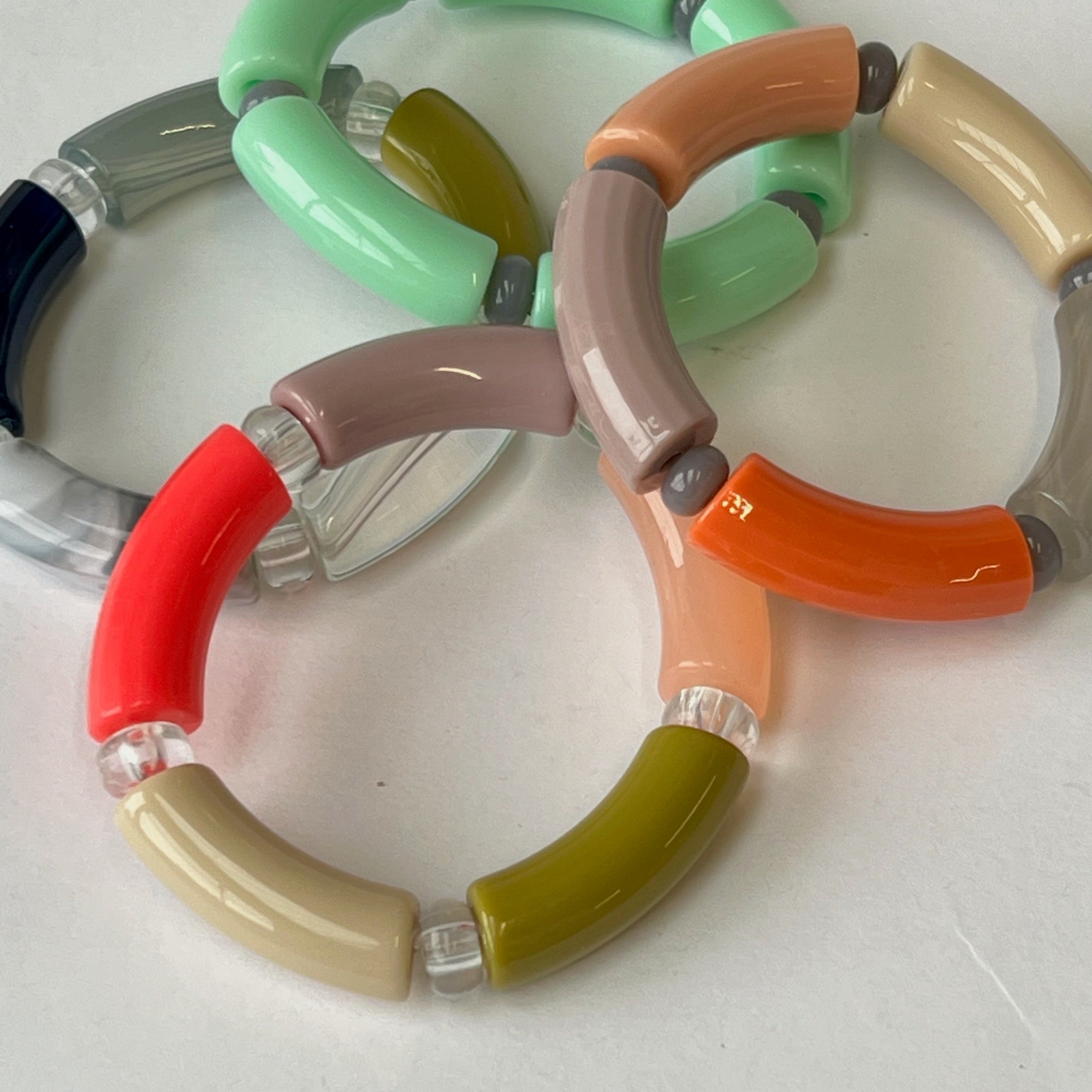 SALE - COLOUR BLOC Stretchy Bracelet