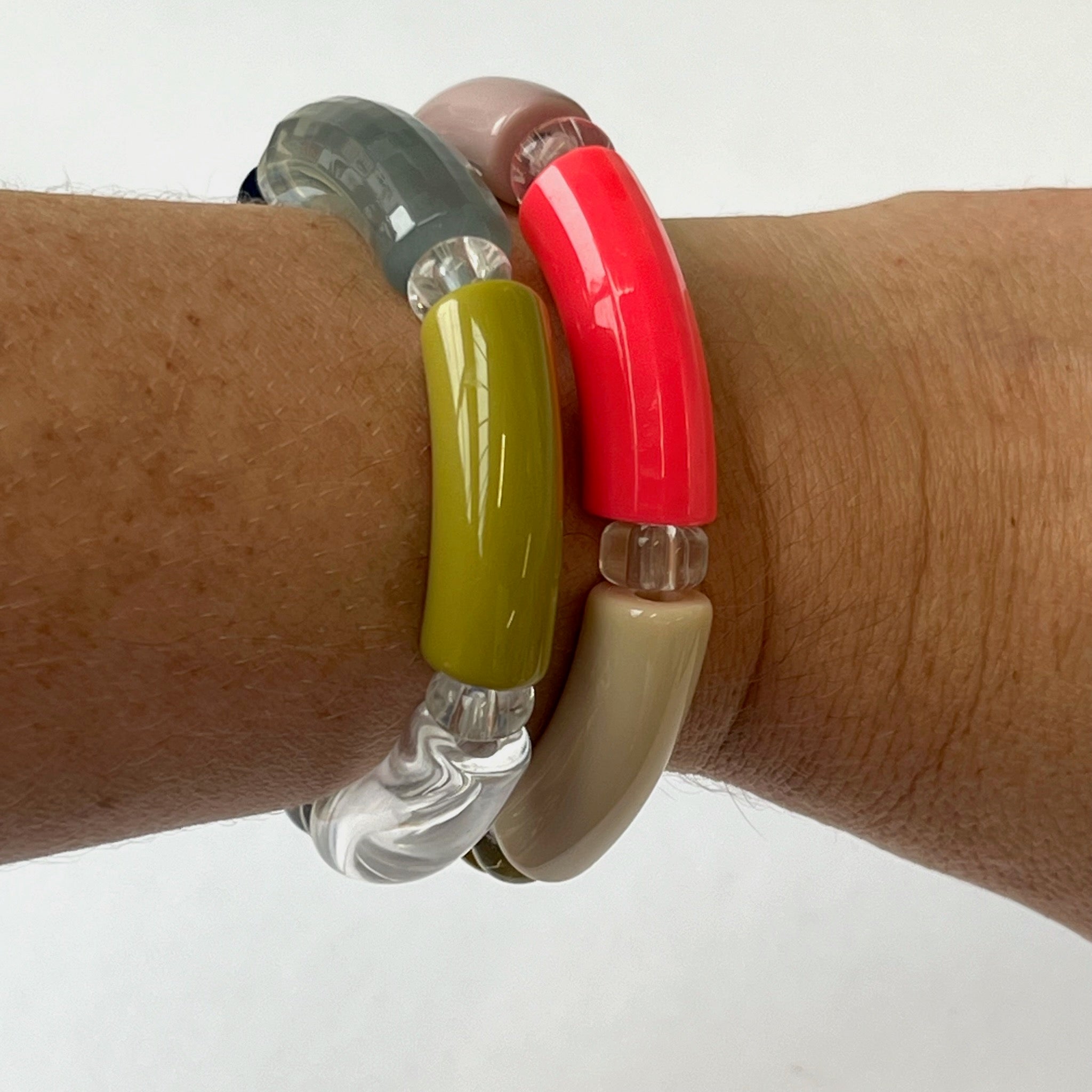 SALE - COLOUR BLOC Stretchy Bracelet