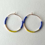 Load image into Gallery viewer, SALE - Beaded Hoop Earrings
