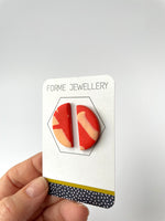 Load image into Gallery viewer, SUPER SECONDS - ABSTRACT SEMI CIRCLE STUD EARRINGS (2)

